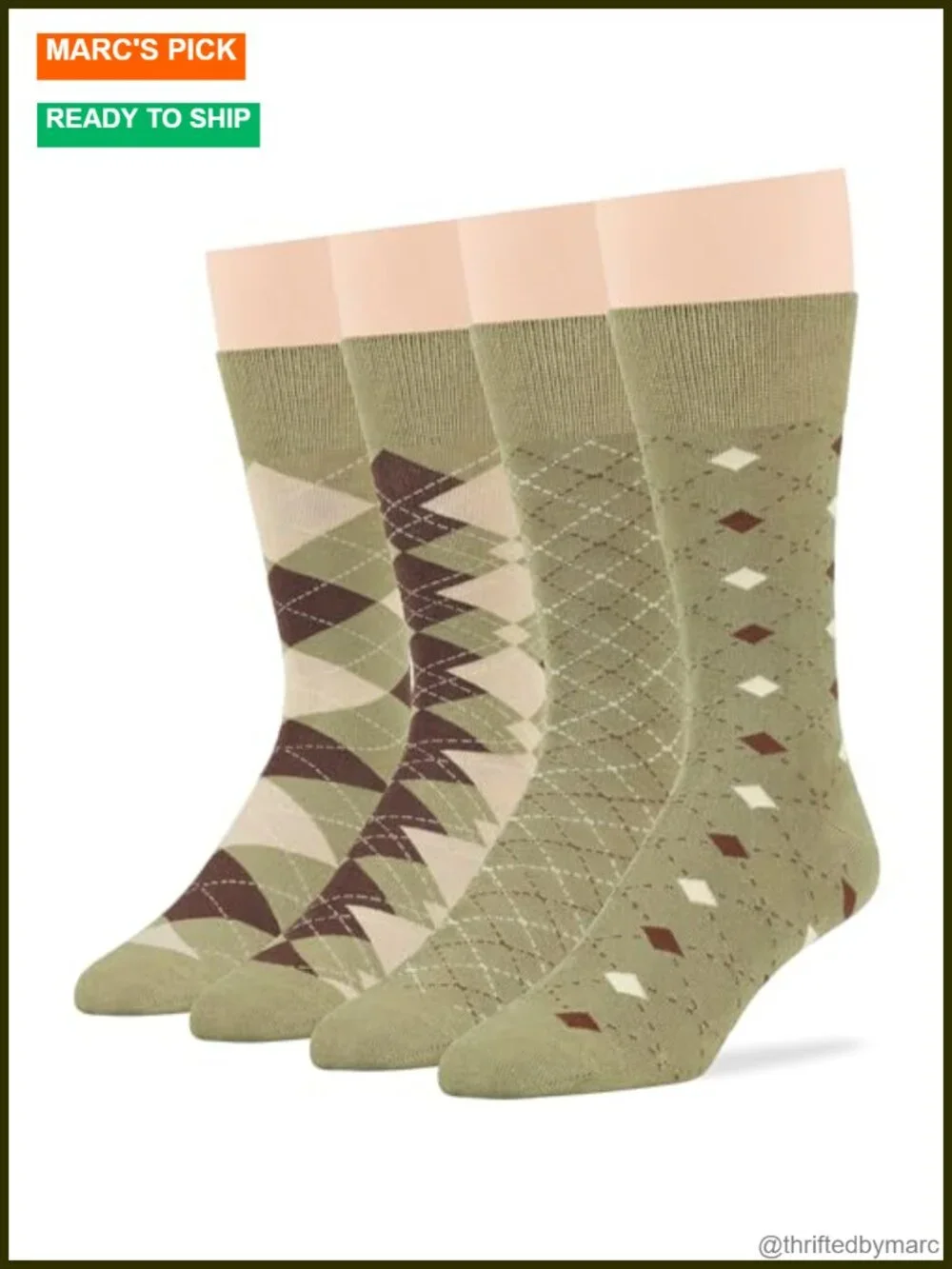 Men's 4-Pack Viscose Crew Dress Socks - Seamless Breathable Business Socks